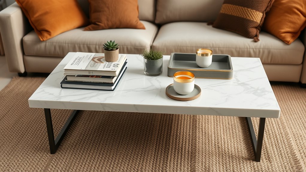 chic coffee table styling