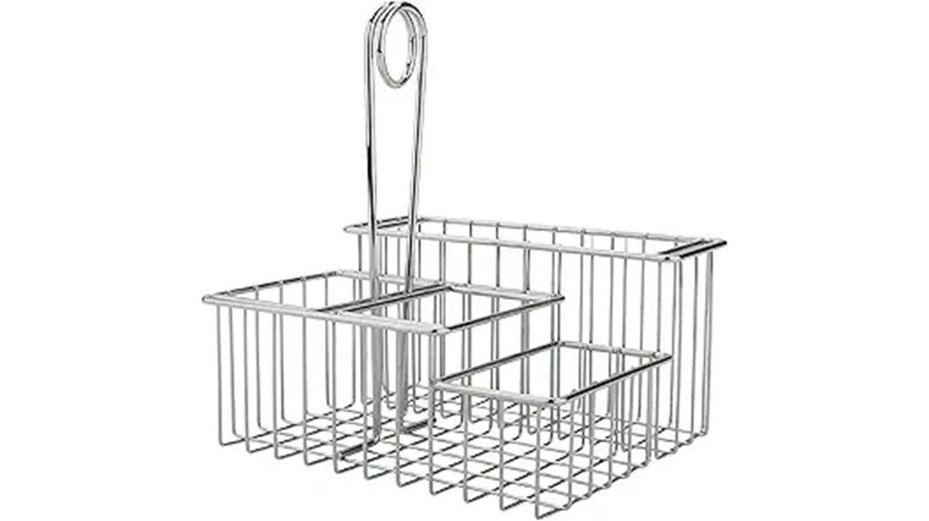 chrome four compartment caddy