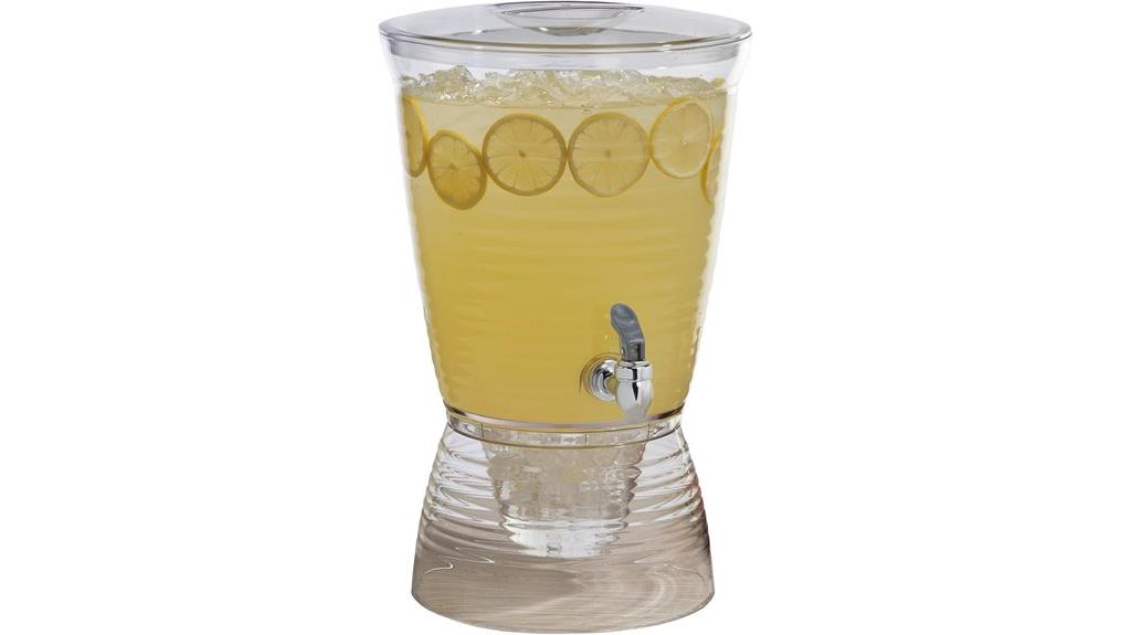 clear 2 5 gallon dispenser