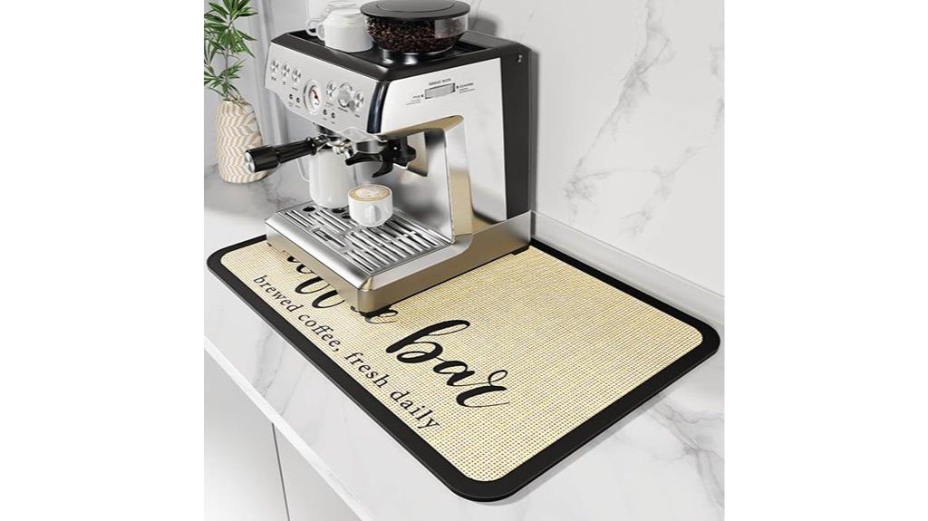 coffee mat with waterproof backing