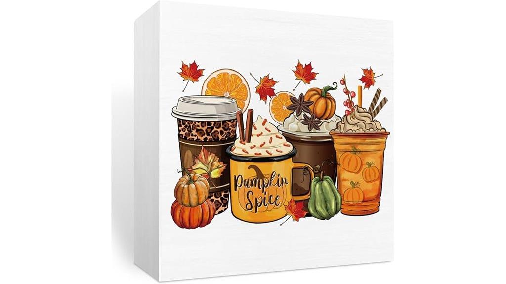 coffee pumpkin fall decor