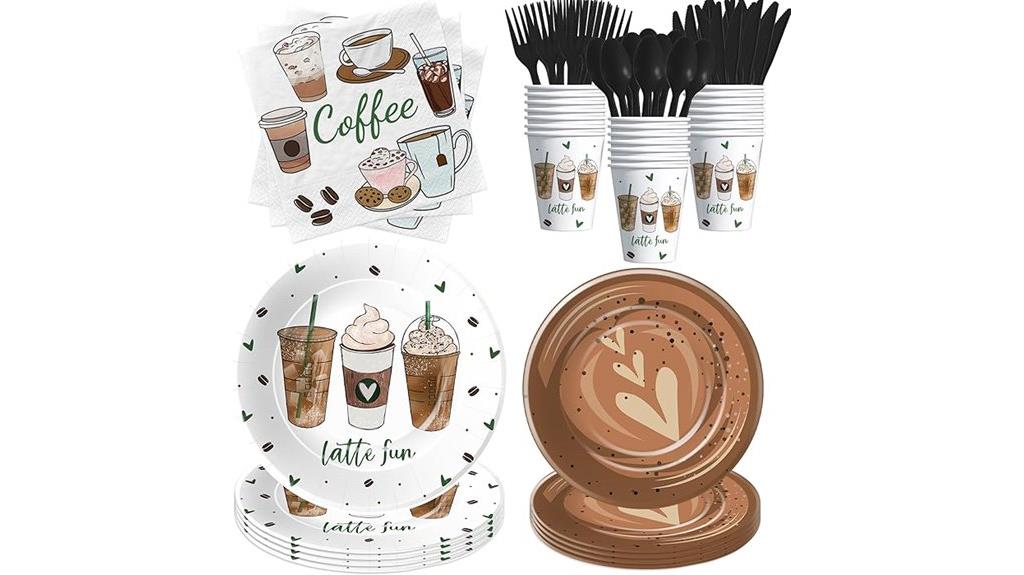 coffee themed birthday party set