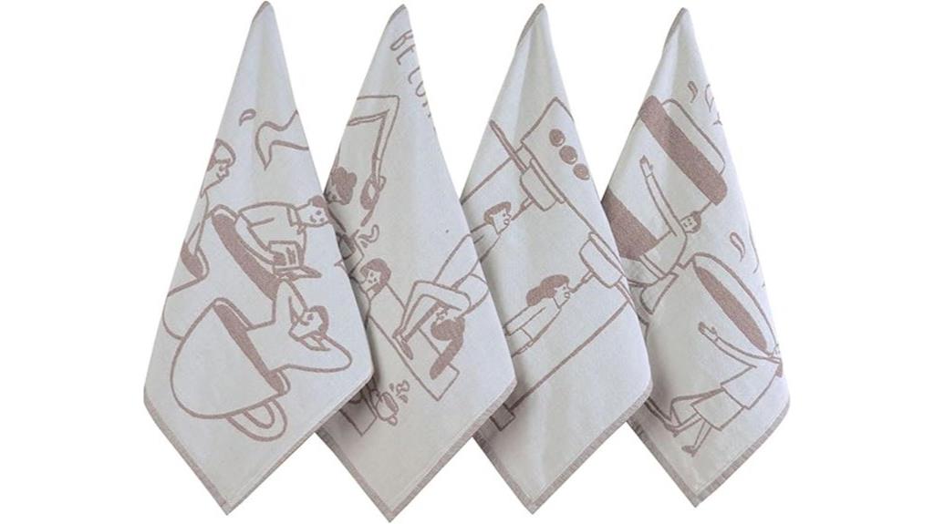 coffee themed dish towels