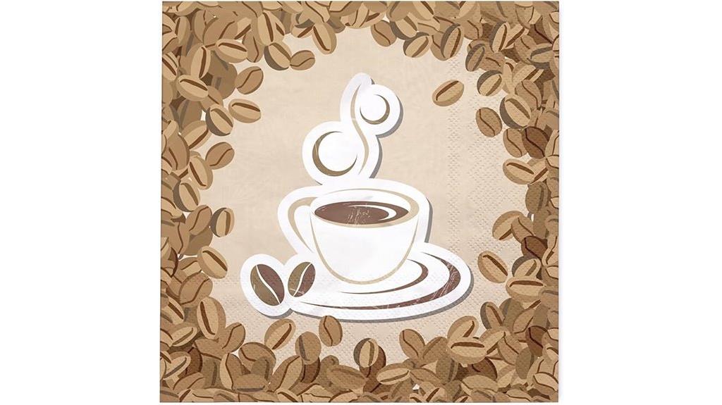 coffee themed napkin pack