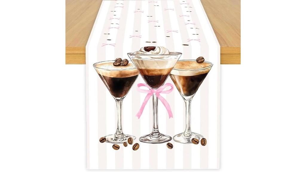coffee themed table decor
