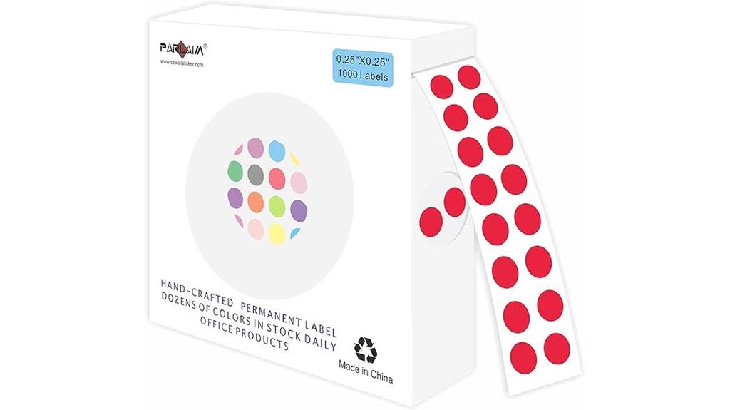 color coded dot sticker pack