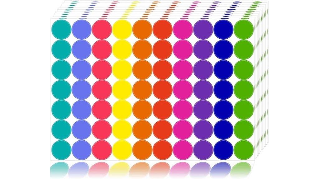 colored dot sticker pack