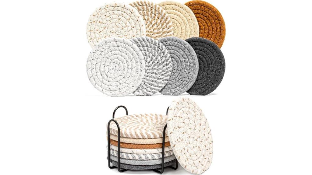 colorful absorbent drink coasters