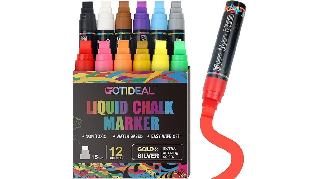 colorful chalk markers pack