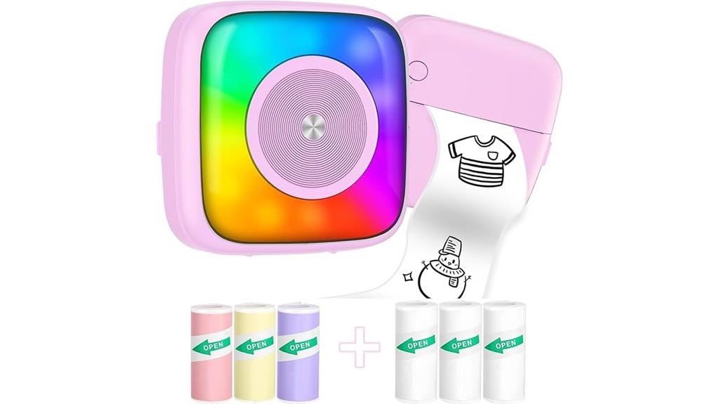 colorful mini sticker printer