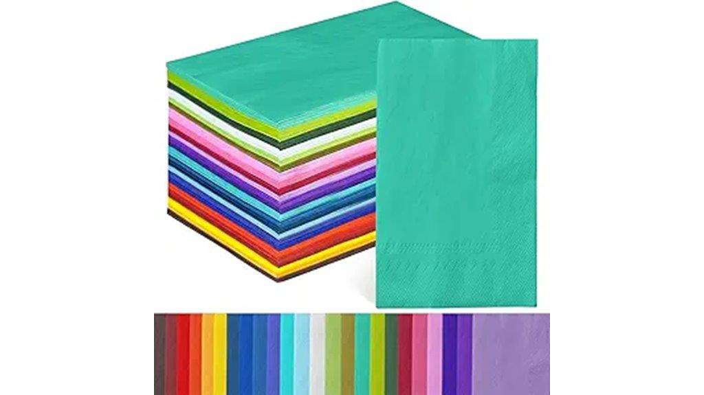 colorful party napkins pack