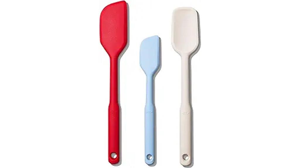colorful silicone spatula set