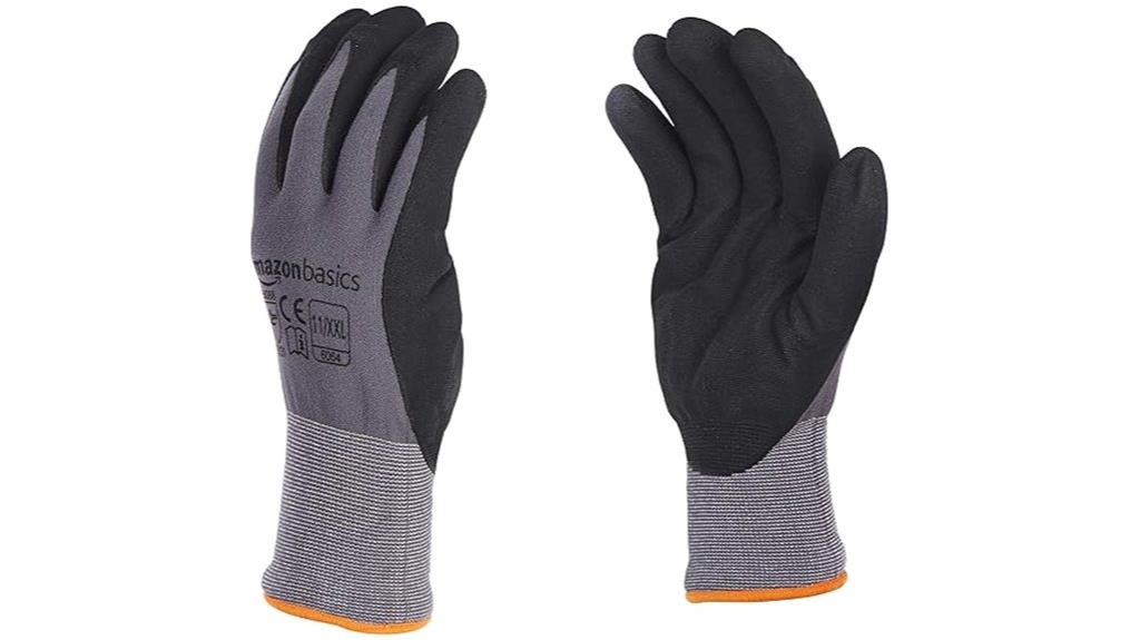 comfortable nitrile coated gloves
