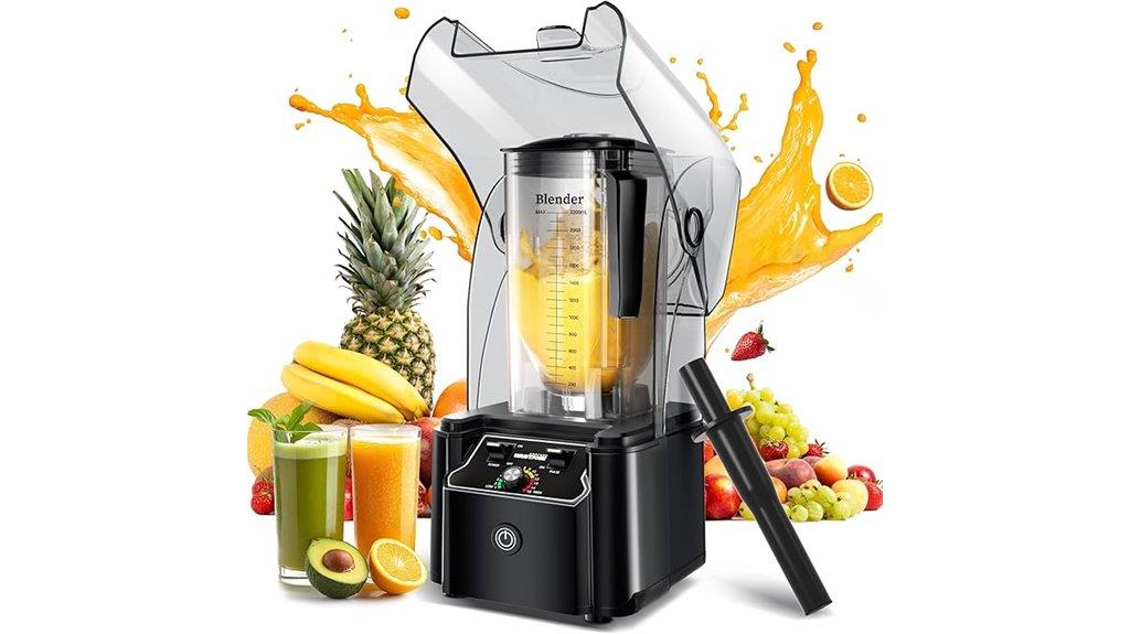 commercial blender with shield