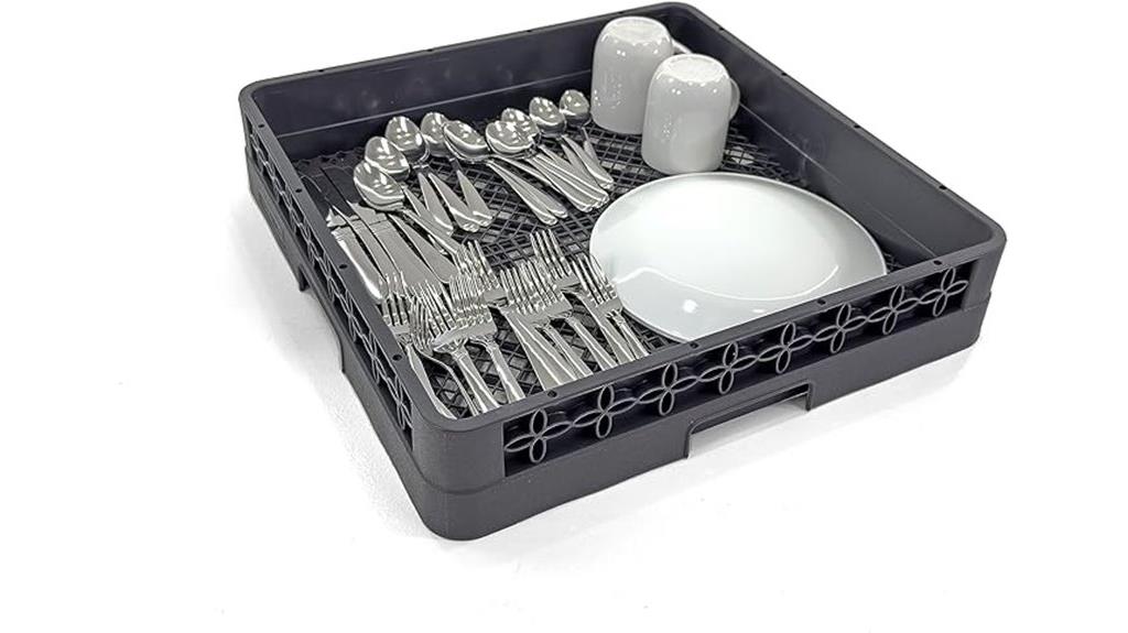 commercial dishwasher flatware rack
