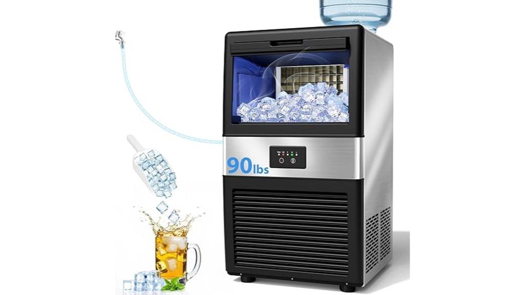 commercial ice maker 90lbs