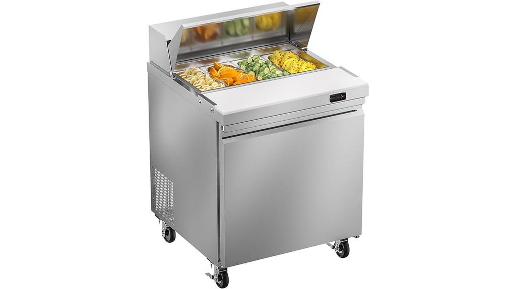 commercial salad prep refrigerator