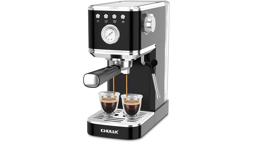 compact espresso maker with frother