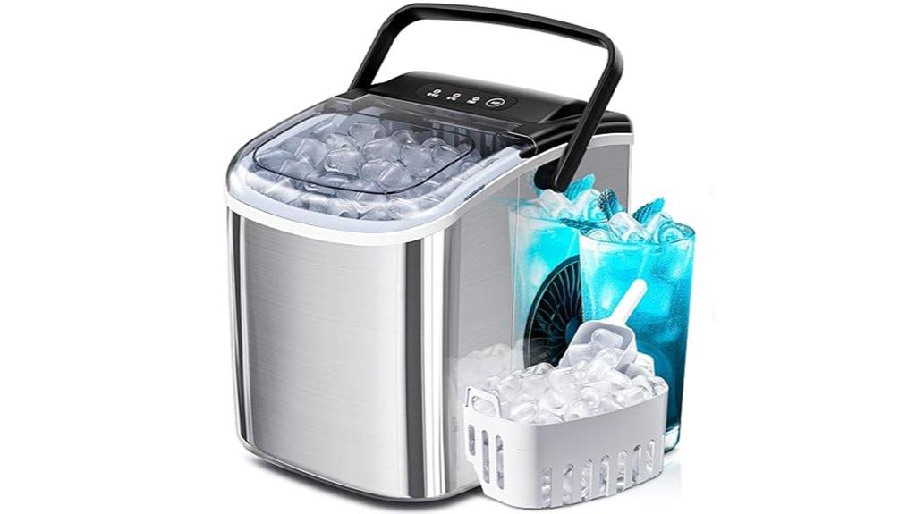 compact self cleaning ice maker