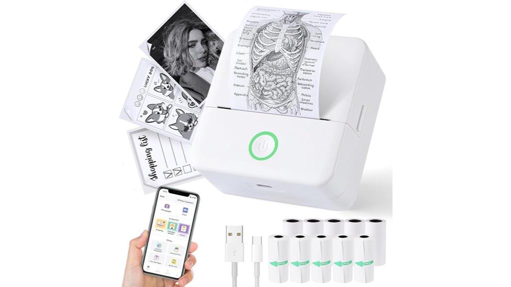 compact thermal sticker printer