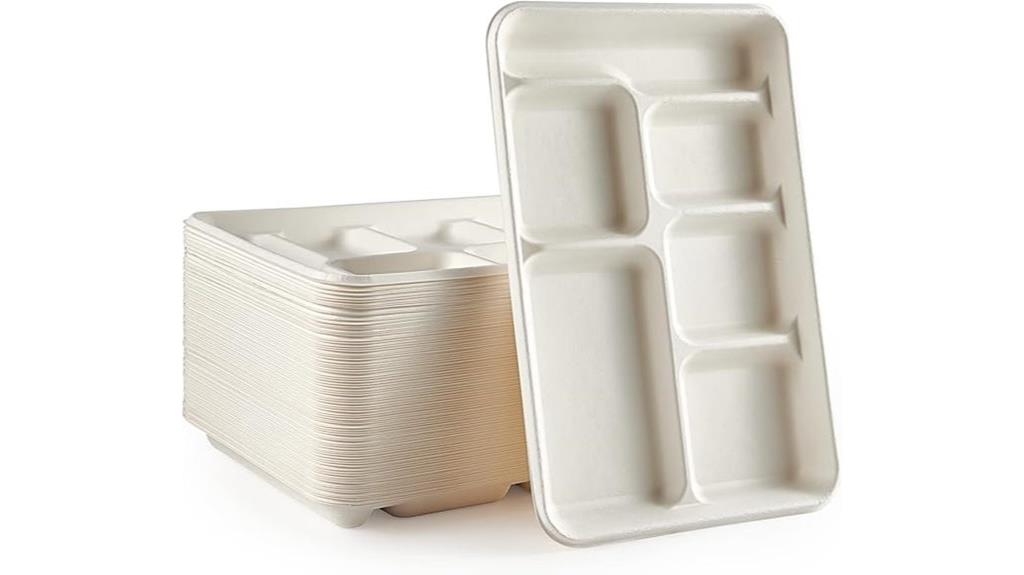 compostable 6 compartment plates