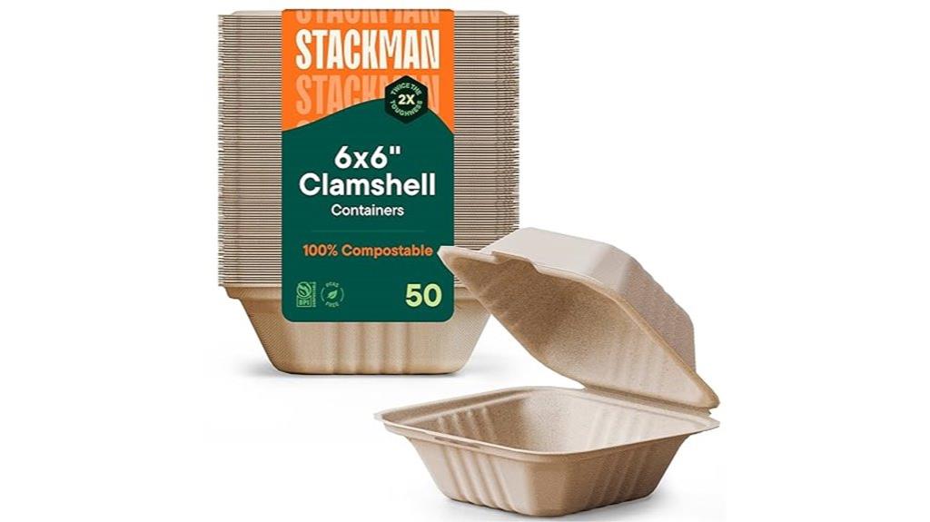 compostable clamshell food containers