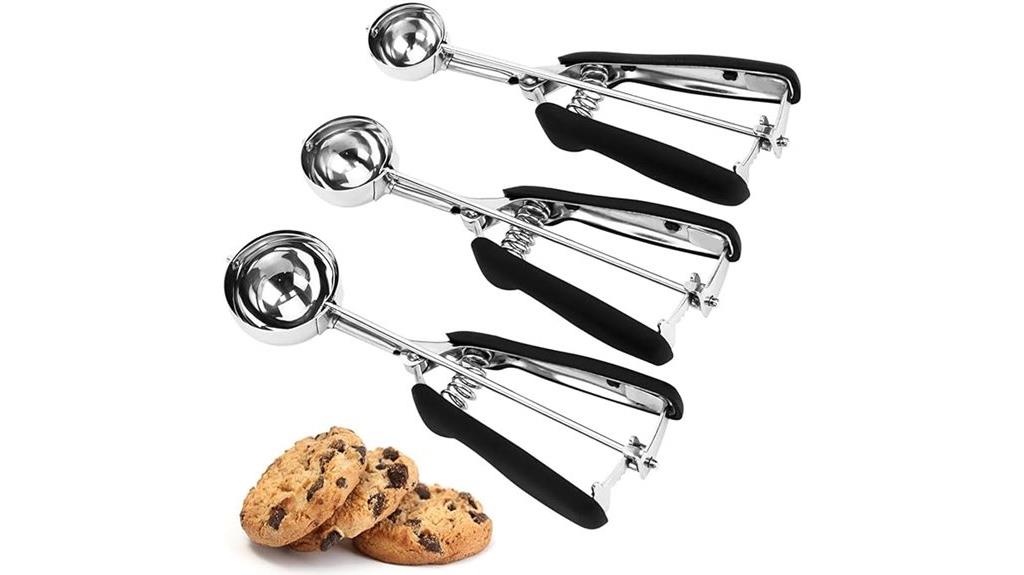 cookie and ice cream scoops
