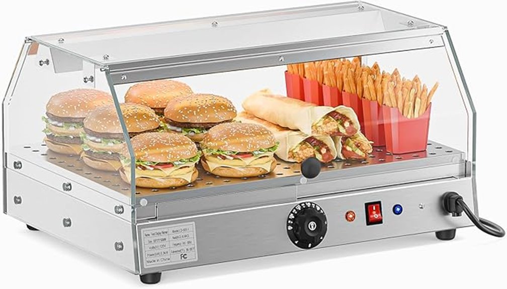 countertop food display warmer