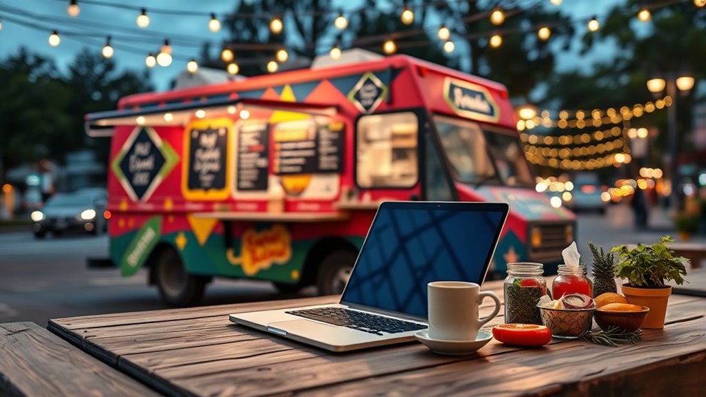 create a dynamic food truck website