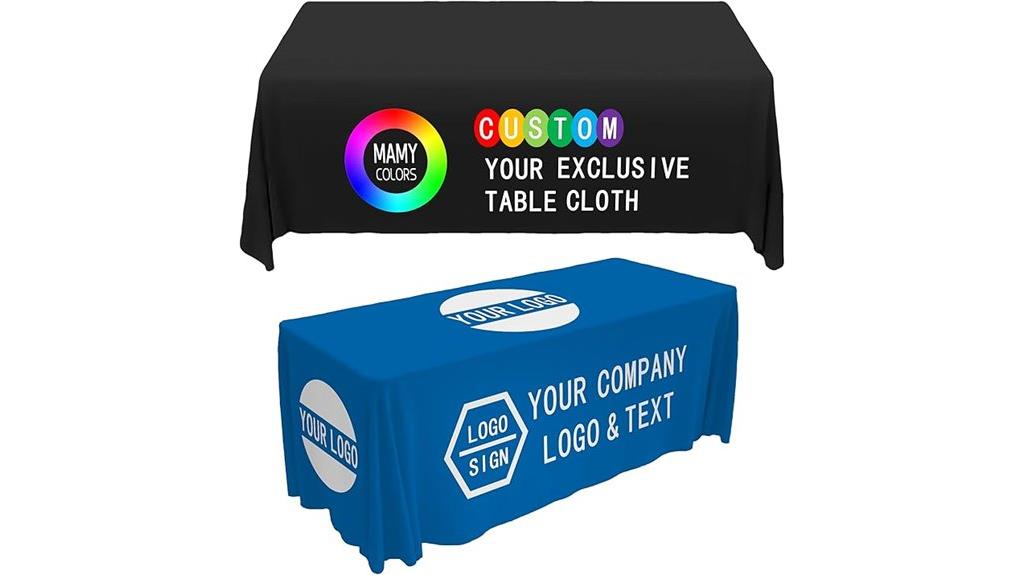 custom 4ft logo tablecloth