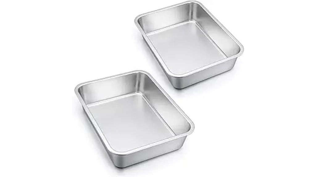 deep stainless steel pans