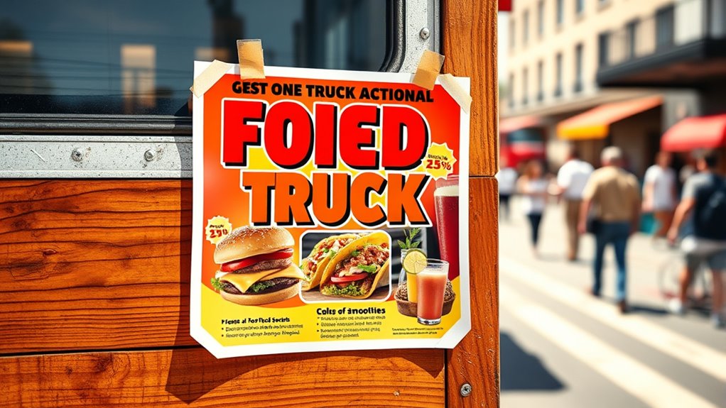 design attractive food truck flyers