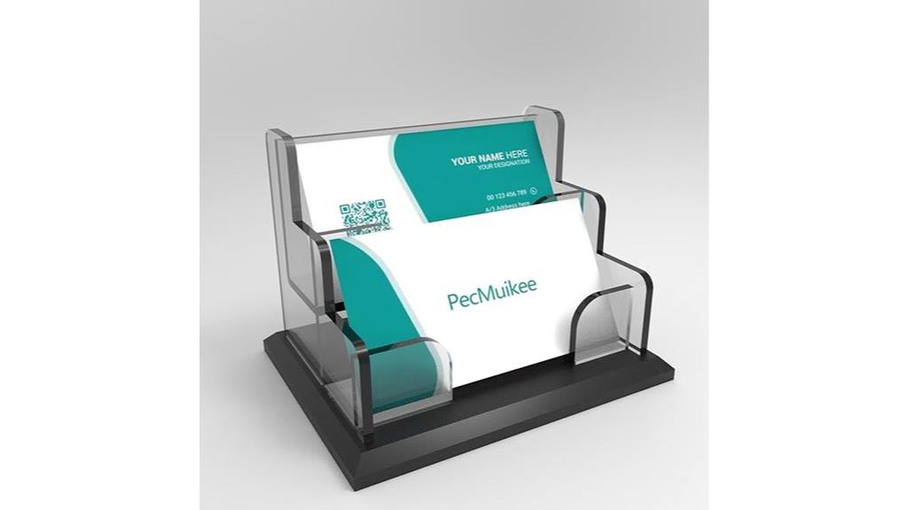 desk business card holder