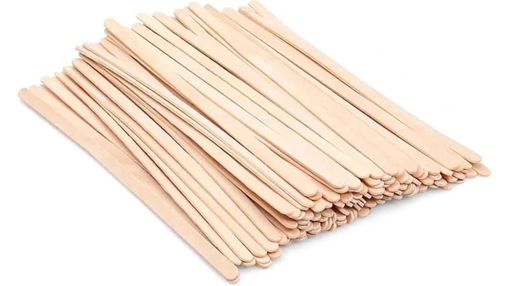 disposable birch coffee stirrers