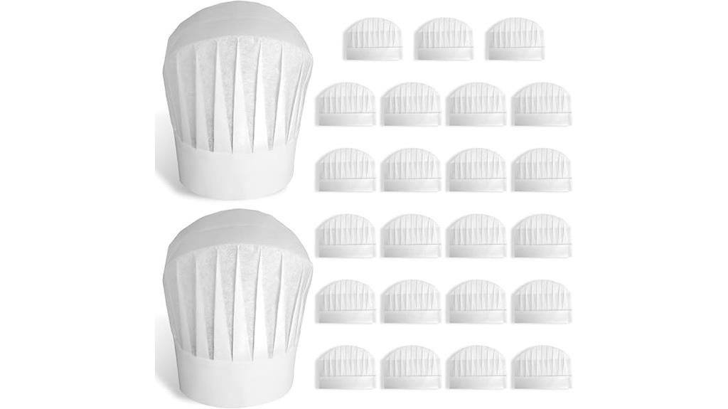 disposable white baker hats