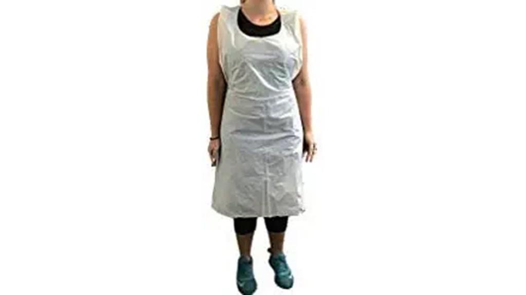 disposable white bib apron