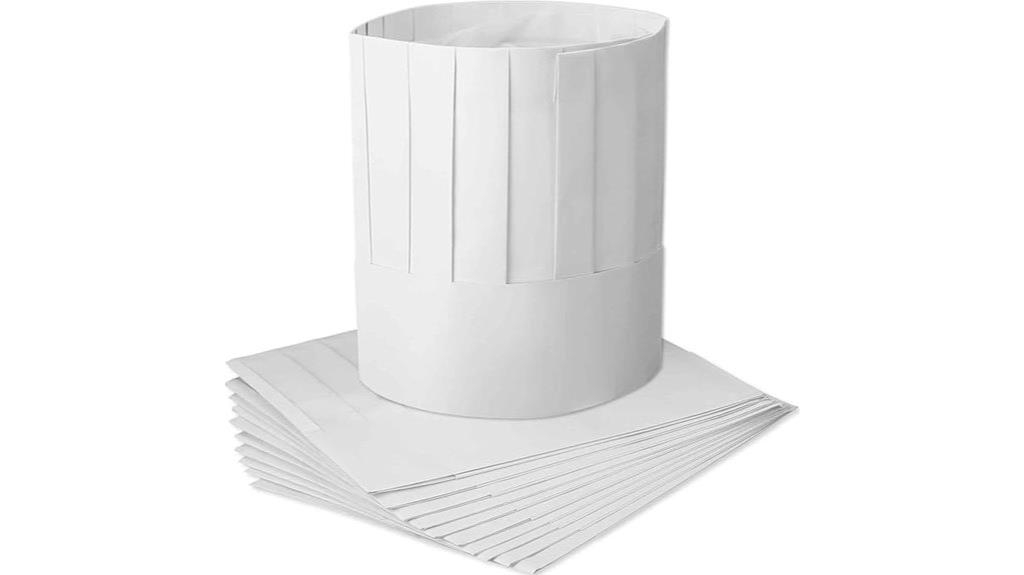disposable white chef hats