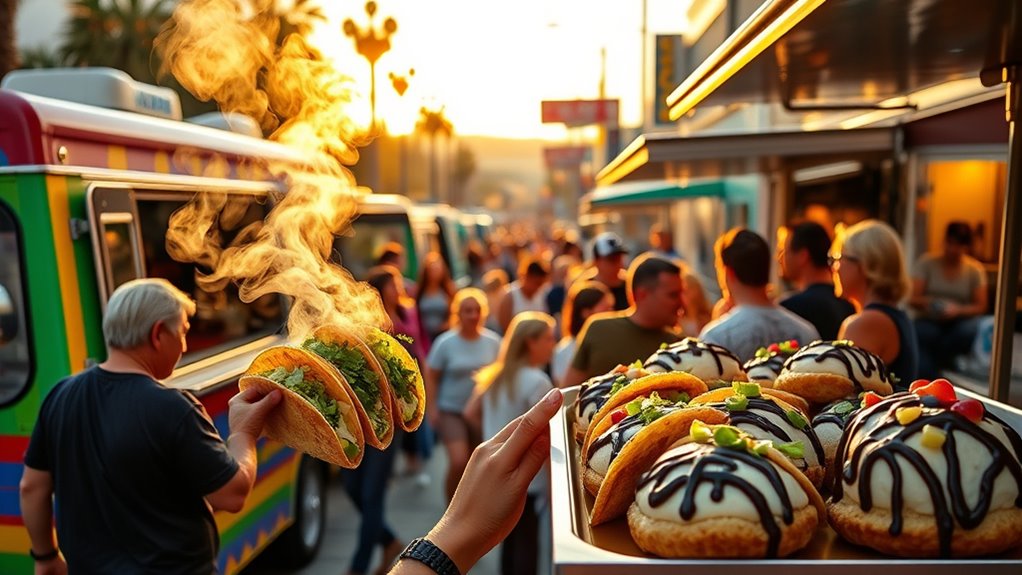 diverse flavorful street food