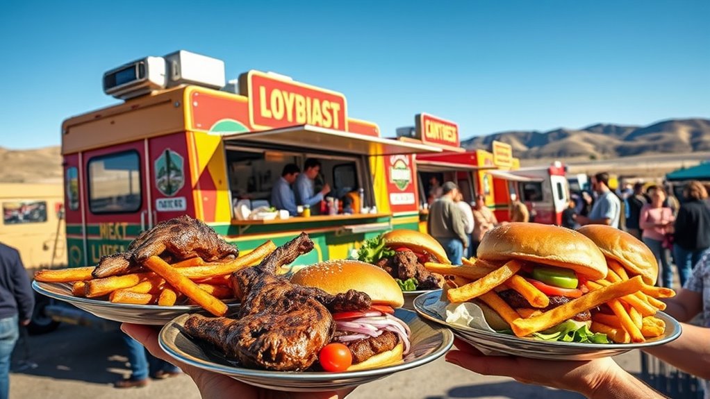 diverse gourmet food truck