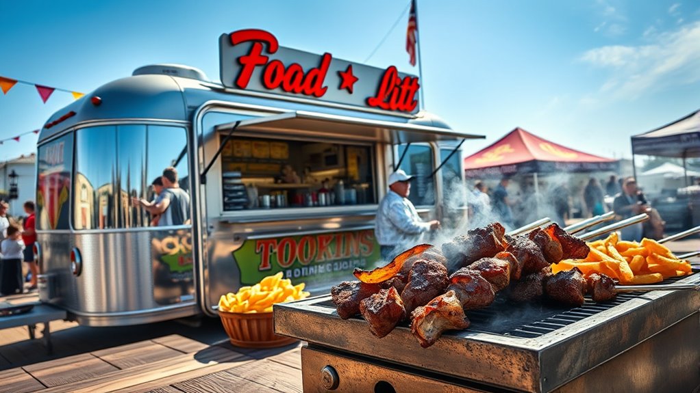 diverse gourmet street food