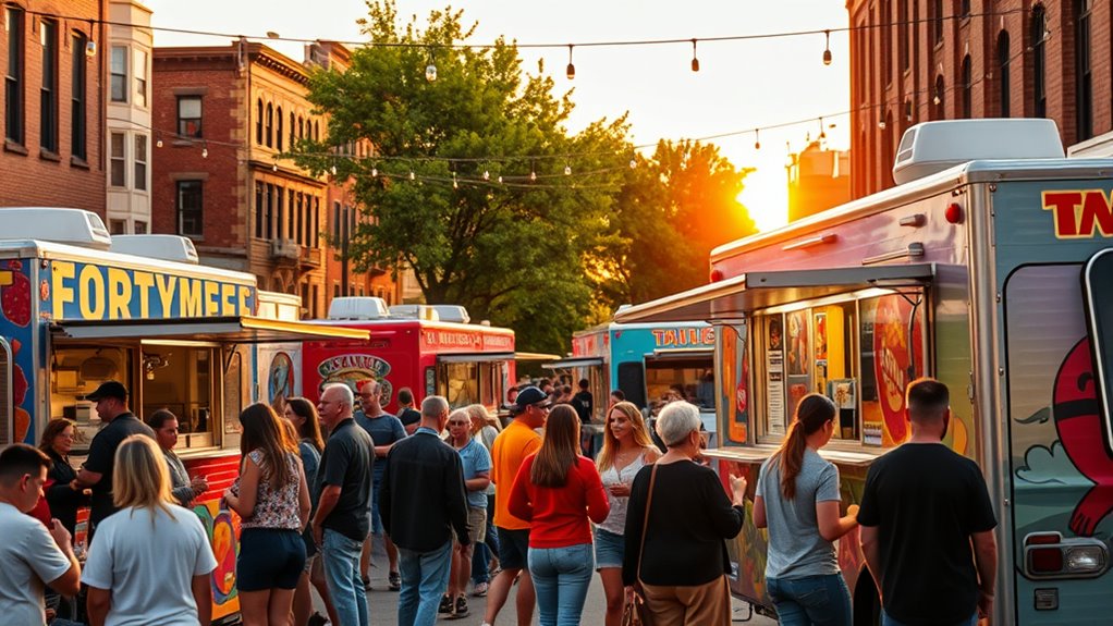 diverse permitted food truck scene