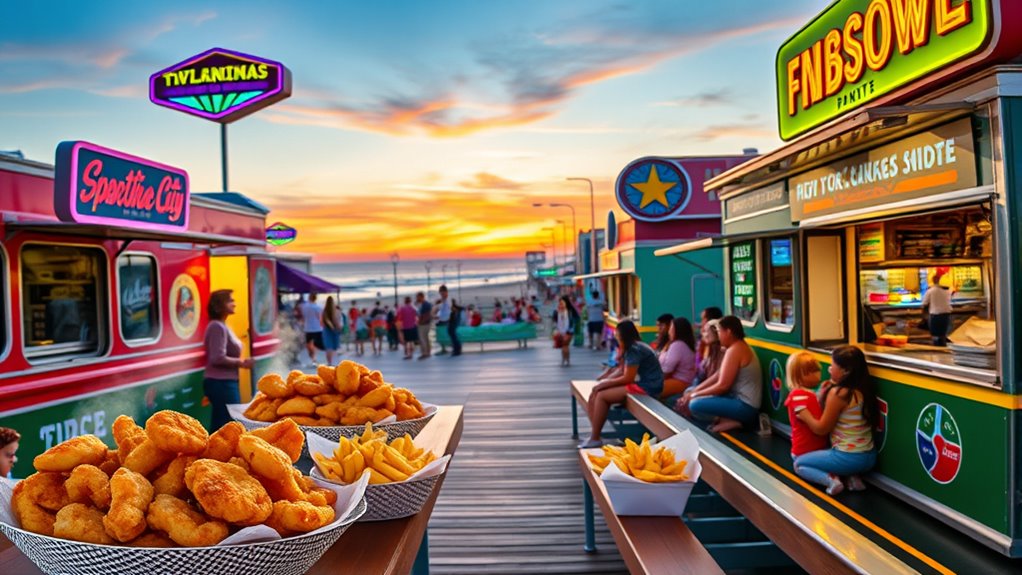 diverse street food hub