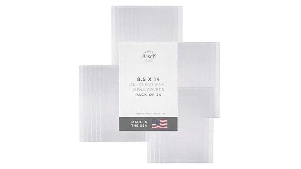 double sided vinyl menu covers