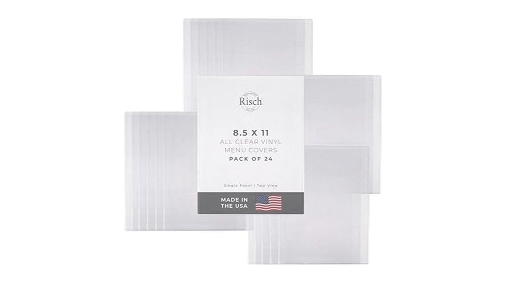 double sided vinyl menu covers