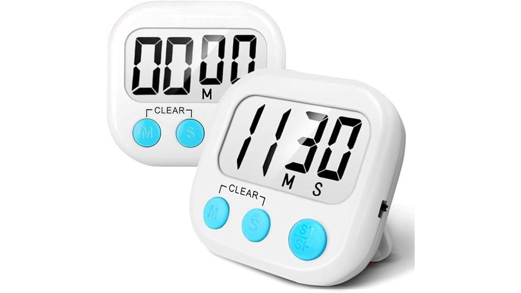 dual magnetic kitchen timers