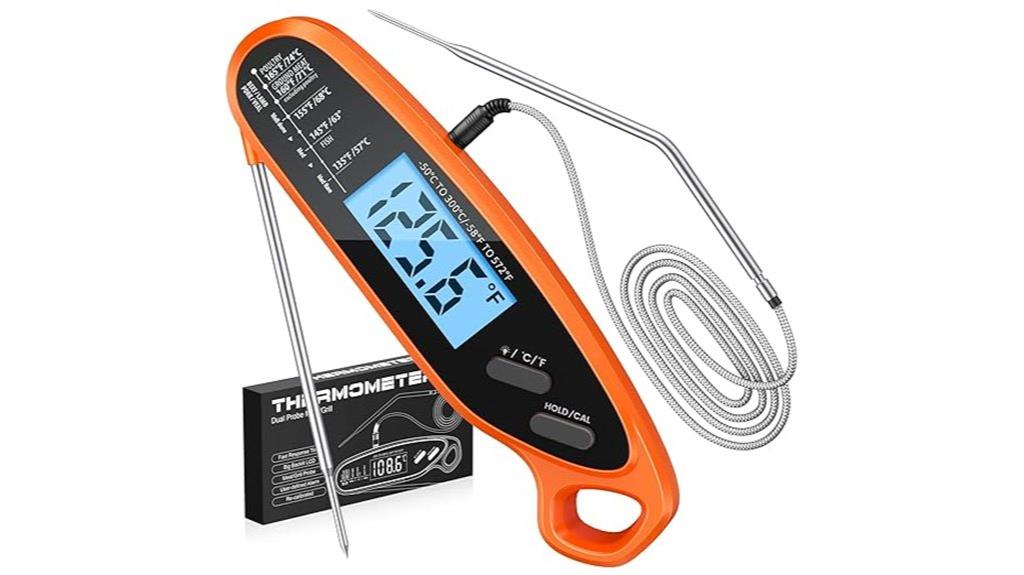 dual probe digital meat thermometer