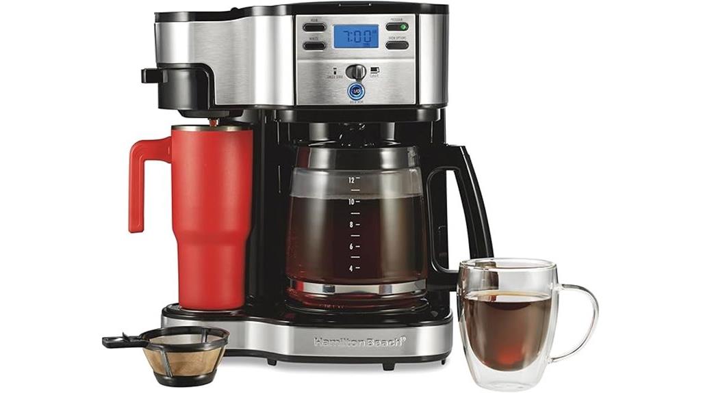dual serve programmable coffee maker