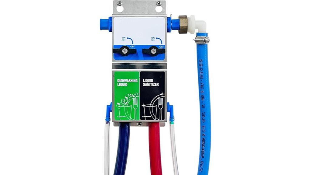 dual sink chemical dispenser