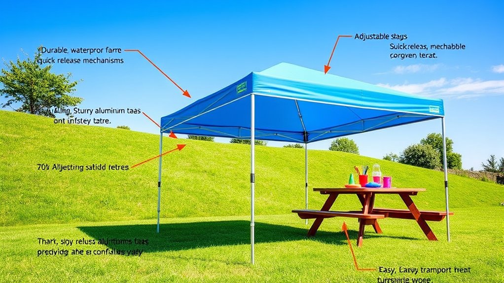 easy setup durable portable