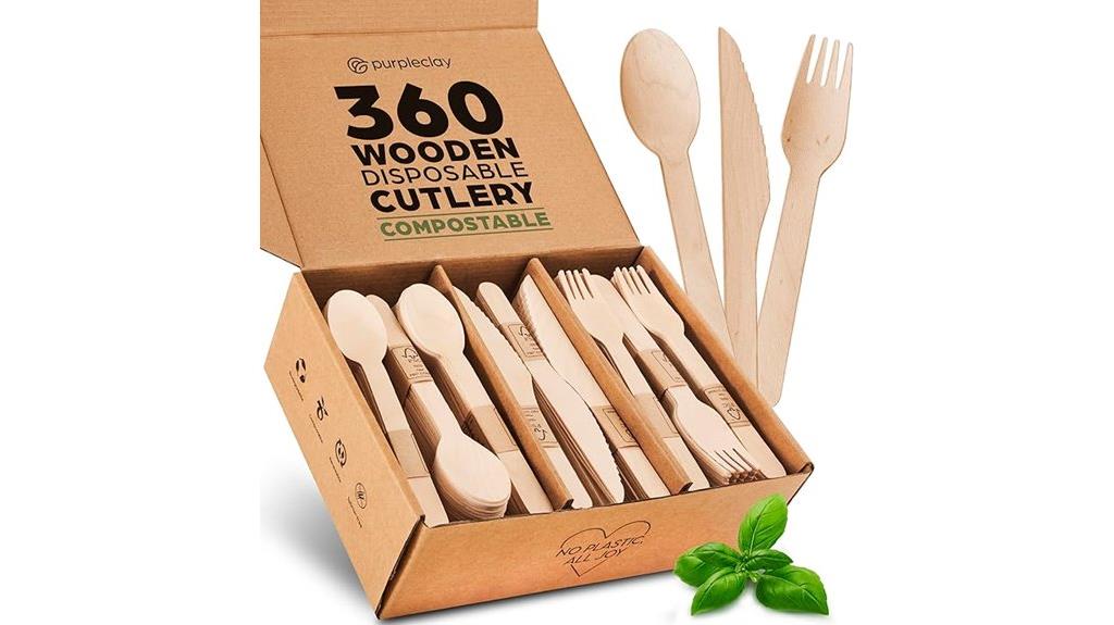 eco friendly wooden utensil set